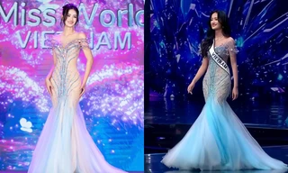 Điều khác lạ của bộ váy dạ hội Hoa hậu Ý Nhi mặc ở Chung kết Miss World 2025