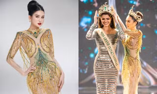 Lại thêm một người đẹp diện váy Hoa hậu Thùy Tiên để lấy may khi đi thi nhan sắc quốc tế