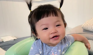 “Cưng muốn xỉu” với bé Suchin nhà Cường Đô La: Mái ngố, má bánh bao, biểu cảm hoạt hình