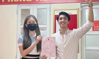 Sau Anh Tú - Diệu Nhi, đến lượt Bình An - Phương Nga "bắt trend" khoe giấy đăng ký kết hôn