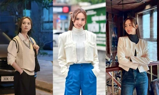 Huyền Lizzie lấy lại phong độ mặc đẹp, phối đồ cực khéo với sơ mi công sở