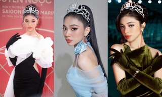 Mỗi lần đội vương miện, Á hậu Minh Kiên đều tỏa ra thần thái "công chúa Disney"