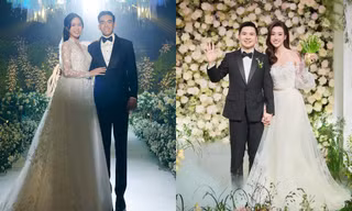 Á hậu Phương Anh có hành động tinh tế giống Hoa hậu Đỗ Mỹ Linh trong ngày cưới