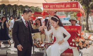 Đám hỏi cô dâu Bảo Ngọc tái hiện lại mùa thu Hà Nội.