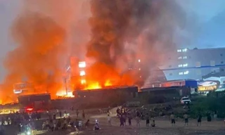 Hiện trường vụ cháy.