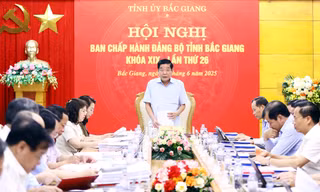 Ban Chấp hành Đảng bộ tỉnh Bắc Giang khóa XIX tổ chức hội nghị lần thứ 26.