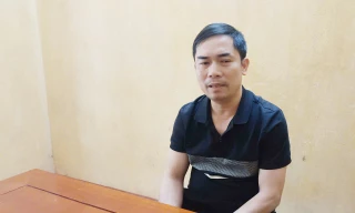 Đối tượng Trần Quang Huy tại Cơ quan Công an. Ảnh: Công an tỉnh Bắc Giang