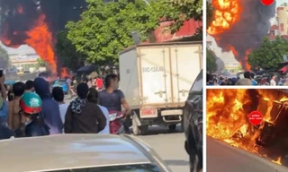 Hiện trường vụ cháy.