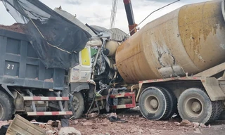 Hiện trường vụ tai nạn.