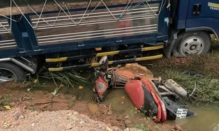 Hiện trường vụ tai nạn.