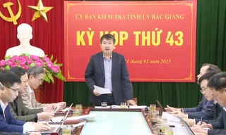 UBKT Tỉnh ủy Bắc Giang họp lần thứ 43.