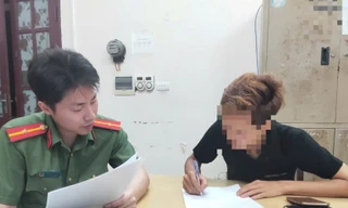 Cơ quan Công an làm việc với T.V.B.