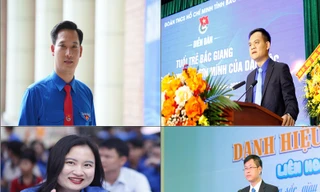 Anh Nguyễn Bảo Đại, Bùi Văn Hoàng, Giáp Xuân Cảnh và chị Nguyễn Thị Huyền Trang được bổ nhiệm làm Bí thư Đảng ủy xã. Ảnh: Nguyễn Thắng