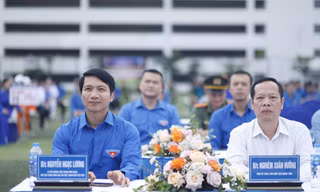Bí thư Thường trực Trung ương Đoàn Nguyễn Ngọc Lương dự chương trình. Ảnh: Nguyễn Thắng