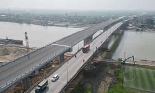 Hình hài cầu Lạc Quần trên tuyến đường 6.400 tỷ đồng ở Nam Định