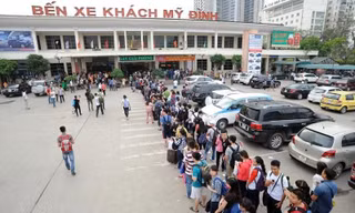 Bến xe Mỹ Đình ở phía Tây Hà Nội