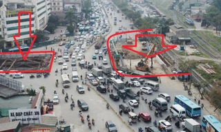 Giao thông tại Giải Phóng - Kim Đồng sắp ‘giảm nhiệt’ khi dỡ hàng rào thi công