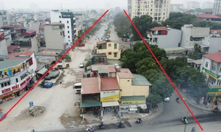 Hình hài 'kỳ dị' tuyến đường Vành đai 2,5 qua Hoàng Mai