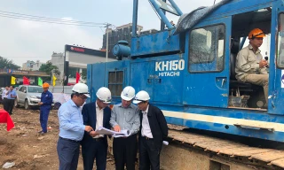 Sau lễ động thổ, cầu Bắc Linh Đàm có thời gian thi công trong 175 ngày. Ảnh: T.Đảng