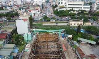 Hầm chui đường Giải Phóng ra sao sau gần 1 năm thi công?