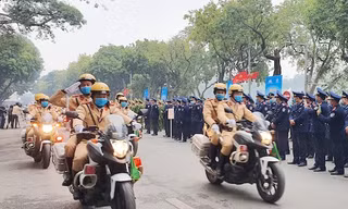  Lễ ra quân Năm An toàn giao thông (ATGT) và đảm bảo giao thông Tết sáng 5/1.