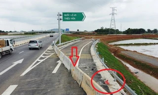 Ngổn ngang, tai nạn tại công trường nút giao cao tốc Bắc-Nam