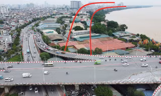 Cận cảnh vị trí được đề xuất xây dựng “Đại lộ và cảnh quan” ven sông Hồng