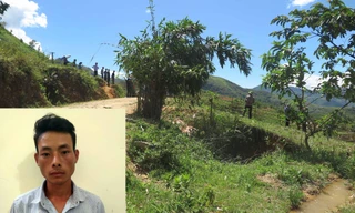 Đối tượng Dềng (ảnh nhỏ) và hiện trường vụ án. Ảnh Công an cung cấp.