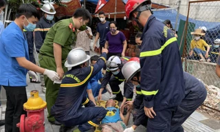 Bé trai được giải cứu an toàn.