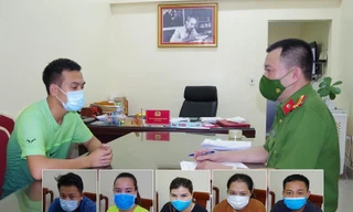 Nhóm đối tượng bị khởi tố. Ảnh: Công an Thái Nguyên.