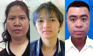 Các đối tượng Huyền, Ninh và Hiệp (từ trái sang). Ảnh: Công an cung cấp.