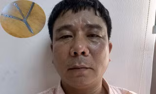 Đối tượng Quân và con dao gây án (ảnh nhỏ)