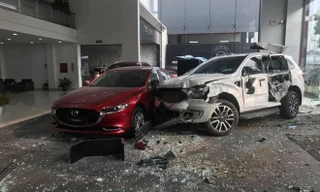 Hiện trường vụ tai nạn.