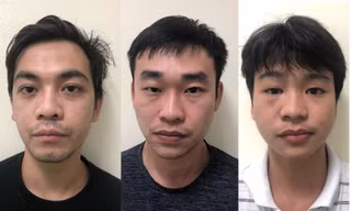 Nhóm đối tượng Đạt, Trung và Tiền (từ trái sang).