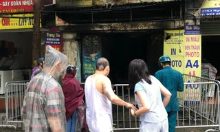 Hiện trường vụ cháy. Ảnh: S.T