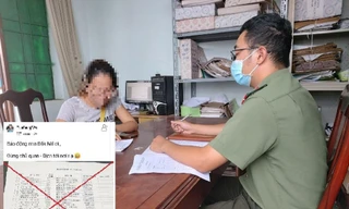 Chị V. tại cơ quan công an