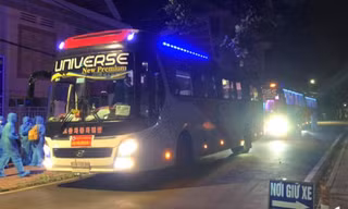 Xe đưa 59 công nhân về Đắk Lắk