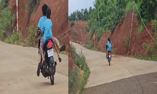 Vụ thiếu niên chở trẻ nhỏ nẹt ga, bốc đầu xe: Phạt người giao xe, tạm giữ phương tiện