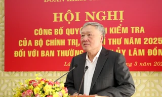Công bố quyết định kiểm tra của Bộ Chính trị với Ban Thường vụ Tỉnh ủy Lâm Đồng