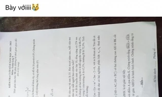 Gặp "bí" khi thi Toán cuối học kỳ, học sinh đăng toàn bộ đề thi lên Facebook cầu cứu