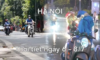 Hà Nội ngày có lúc nắng gắt, xen kẽ có mưa dông 