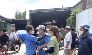 Toàn cảnh hiện trường vụ cháy kinh hoàng tại công ty gỗ ở Bình Dương 