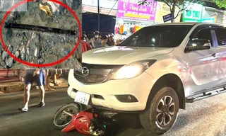 Kéo lê xe máy sau tai nạn, tài xế ô tô ở Bình Dương dùng hung khí tấn công người truy đuổi