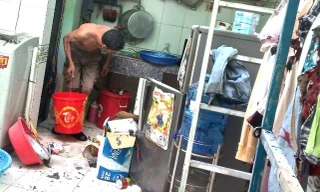 Nổ hầm cầu, một cô gái bị thương