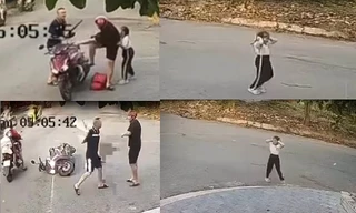 Bắt tài xế dùng gậy bóng chày đánh người đàn ông giữa đường khiến bé gái hoảng loạn