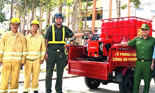Mô hình ‘Tổ xe ba gác chữa cháy lưu động’ đầu tiên tại Bình Dương