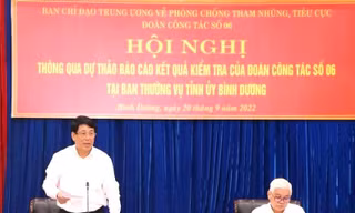 Bình Dương báo cáo kết quả kiểm tra về phòng, chống tham nhũng, tiêu cực 
