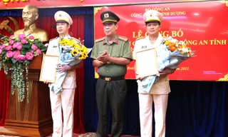 Công an tỉnh Bình Dương trao quyết định điều động, bổ nhiệm cán bộ chủ chốt