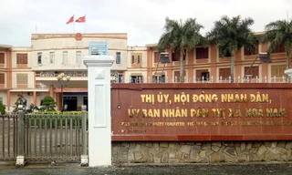 UBND Thị xã Ngã Năm - nơi ông Tùng công tác.