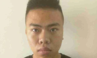 Nguyễn Hoàng Tú tại cơ quan công an.